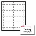 Classic Horizontal Paper Name Badge Insert - 2 Color (3 1/2"x2 1/4")